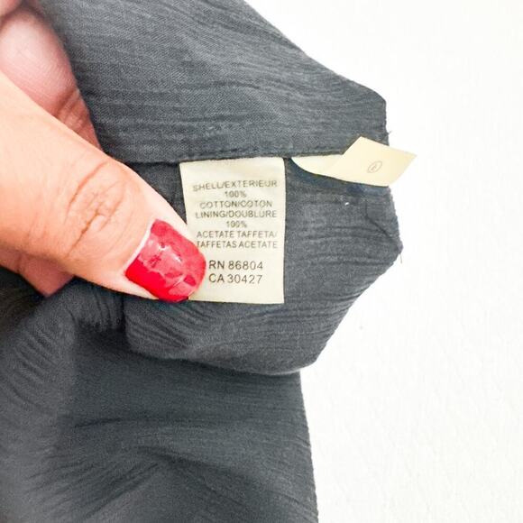 Magaschoni Black Embellished Beaded Neck Tunic Top Size 10 - Picture 6 of 7